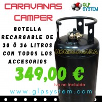 BOTELLA RECARGABLE COMPLETA 30L ó 36L