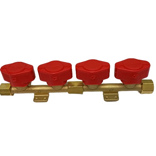 BLOQUE DE DISTRIBUCIÓN GLP 4 vías 8 mm salida 8 mm